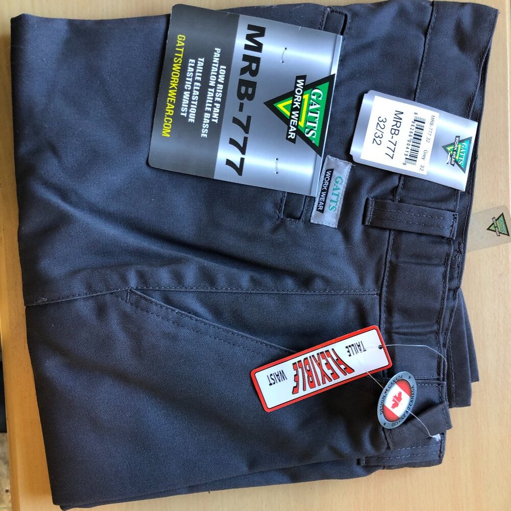 Work Pants with Flexible Waist by GATTS Workwear - Style MRB-777 new with tags